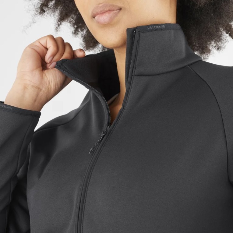 Black Salomon Essential Warm Half Zip Women's Jackets | PH 68732N